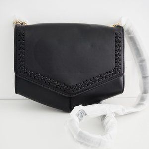 NWT Sandro Black Leather Crossbody Shoulder Bag